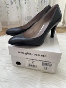 Nowe damskie czółenka półbuty Gino Rossi rozmiar 36 czarne skórzane