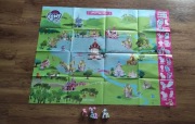 Kucyki pony i mapka miasteczka 