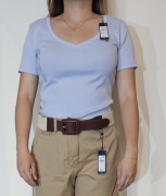 Tommy Hilfiger nowa Koszulka błękitna T-Shirt V-NECK  r. S