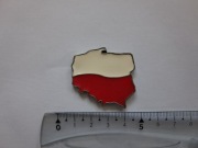 Magnes na lodówkę - 395g. POLSKA Metalowa mapa