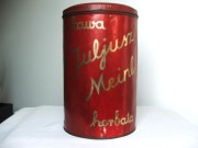 Stara polska reklama duża puszka kawa herbata Juliusz Meinl unikat