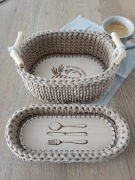 Śniadaniowy zestaw  koszyków ze sznurka