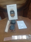 Damski smartwatch różowy z dwoma paskami Nowy zestaw