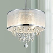 Nowoczesny Kryształowy Żyrandol Bestier - 4 punkty świetlne, Chrom ø40 cm