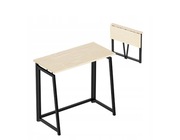 BIURKO SKŁADANE DO LAPTOPA Industrialne 80 x 40 x 75 cm dąb sonoma jasna