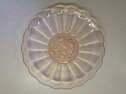 SZKLANA PATERA Z RÓŻOWEGO SZKŁA - HUTA SZKŁA HORTENSJA !!!!!!