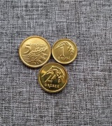 1 gr grosz  2 gr grosze i 5 gr groszy 2013 r RM Royal Mint. TRZY MONETY