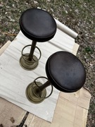 Stołki barowe (hokery) metalowe skórzane