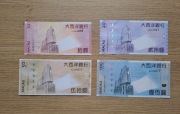 Zestaw banknotów z Makau w stanach UNC