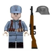 Figurka żołnierza niemieckiego 4 krotny nadruk WW2 kompatybilne z Lego