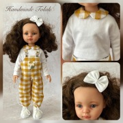 Zestaw 3w1 dla lalek Paola Reina 32cm bluzka,spinka,spodnie dzwony