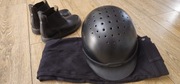 Toczek kask Fuganza s(52-55), spodnie i buty jeżdzieckie