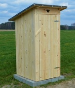 toaleta drewniana ogrodowa przenośna WC na działkę budowę wychodek sławojka