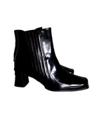 Kozaki sztyblety botki HOGL 38 na obcasie lakierowane