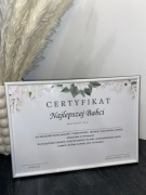PERSONALIZOWANY CERTYFIKAT Dzień Babci a4