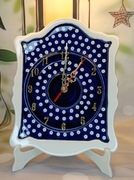 Zegar  ceramiczny ścienny wiszący Bolesławiec ceramika Z.C. Bolesławiec