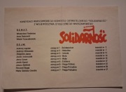 Solidarność 1989 ulotka wyborcza Warszawa Komitet Obywatelski