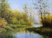 Art-124_Nad rzeką - obraz olejny 