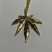 Naszyjnik Złota Marihuana Konopia THC CBD