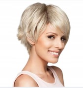 Peruka włosy krótkie syntetyczne blond damska
