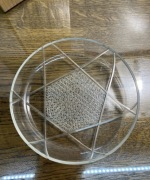 talerz szklo gnostycka szescioramienna gwiazda dawida, ladny asymetryczny