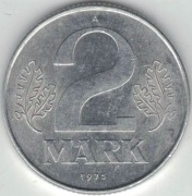 Niemcy NRD DDR 2 marki 1975 A - 27 mm - nr 1