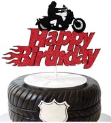 Topper piker na tort Motocykl Motocyklista