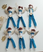 Aniołki z makramy, komunia, podziękowania, magnes, zawieszka