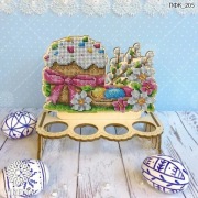 zestaw do haftu na drewnie koralikami