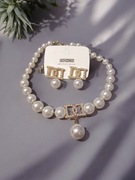 Komplet naszyjnik plus kolczyki perły 