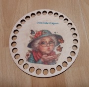 Baza dno koszyka spód koło kolor 15cm makrama  Dzień Babci