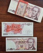 Banknoty 100zł. PRL - UNC z paczki seria TH z 1988r. (ostatnie 14szt.)