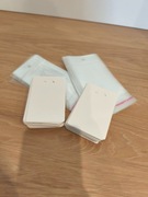 Zawieszka / Etykieta do biżuterii Biała + Folia 100 kompletów