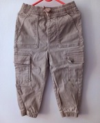 Spodnie chłopience bojówki beżowe roz.104 wymiary opis