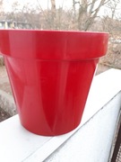 Duża czerwona osłonka donica ,choinka