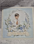 Kartka komunijna dla chłopca 