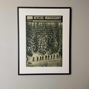 Plakat stara gazeta ramka góry