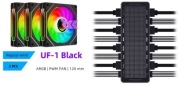 Zestaw ARGB Wentylatory UPSIREN UF-1 PRISM 4 PRO PWM 120mm + HUB ARGB / PWM