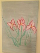 Obraz ,, Czerwone Irysy"