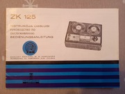 Magnetofon Grundig ZK 125 instrukcja obsługi i schemat.