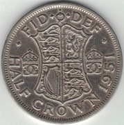 Wielka Brytania 1/2 Half crown pół korony 1951 - 32,3 mm