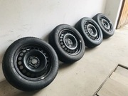 Komplet oryginalnych opon Audi A2 na felgach stalowych