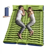 Samopompujący materac dla 2 osób 202/135 cm Zielono-niebieski