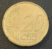 Hiszpania. 20 eurocentów. 2009.