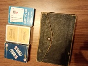 Etui na karty 1911r.+3 talie kart z PRL...