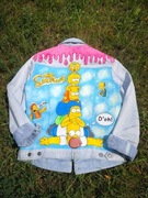 Kurtka jeansowa ręcznie malowana 