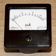 Miernik analogowy, mikroamperomierz tablicowy M20-72, LUMEL RETRO PRL