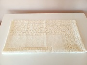 90x175 kremowy biały koronkowy obrus beżowy w koronkę na stół we wzory