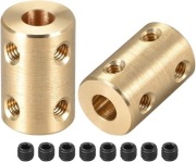 Sourcing Map 2x Miedziane Sprzęgło Sztywne 4–6mm L22x14 – Silniki