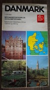 Mapa drogowa Danii z lat 70 tych , XX w .